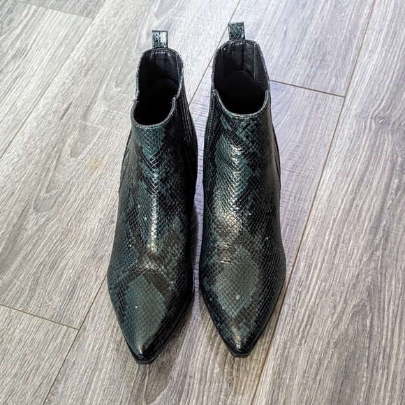 Marc Fisher Green Snake Booties - Picture 5 of 8
